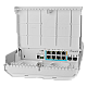 Smart Switch outdoor, 8 x Gigabit (7 PoE in), 2 x SFP+ 10Gbps - Mikrotik CSS610-1Gi-7R-2S+OUT