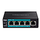 Switch 4 porturi Fast Ethernet Long Range 250m PoE+ 60W, 1 port Fast Ethernet - TRENDnet TE-FP051