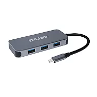 D-Link DUB-2335 hub USB-C 6-in-1 multifunctional cu HDMI, USB 3.0, card reader si Power Delivery