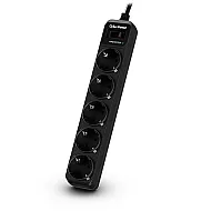 CyberPower B0520SC0-DE prelungitor cu protectie la supratensiune 5 prize 1.8m cablu CyberPower B0520SC0-DE prelungitor cu protectie la supratensiune 5 prize 1.8m cablu