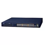 PLANET GS-4210-24P2S 24-Port Gigabit PoE+ Managed Switch L2 cu 2 SFP