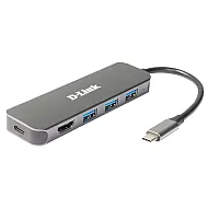 D-Link DUB-2333 hub USB-C 5-in-1 multifunctional cu HDMI, Ethernet si USB 3.0
