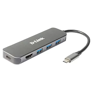 D-Link DUB-2333 hub USB-C 5-in-1 multifunctional cu HDMI, Ethernet si USB 3.0