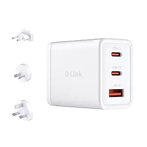 D-LINK DCP651 65W GaN Charger USB C 2 Port USB A 1 Port D-LINK DCP651 65W GaN Charger USB C 2 Port USB A 1 Port