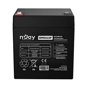nJoy GP05122F baterie 12 V VRLA AGM 5 Ah pentru UPS/sisteme standby