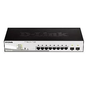 D-Link DGS-1210-08P/E switch Smart Gigabit 8 porturi PoE+ cu 2 porturi SFP pentru retele business