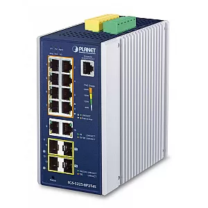 PLANET IGS-5225-8P2T4S Switch Industrial Gestionat L2+ 8xGigabit PoE+ 2xRJ45 Uplink 4xSFP