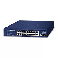 PLANET 16-Port 10/100/1000T 802.3at PoE Unmanaged Gigabit Switch
