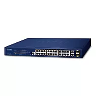 PLANET FGSW-2624HPS Switch Gestionat L2/L4 24-Port Fast Ethernet PoE+ 2x Gigabit Combo