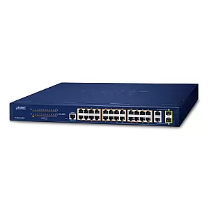 PLANET FGSW-2624HPS Switch Gestionat L2/L4 24-Port Fast Ethernet PoE+ 2x Gigabit Combo