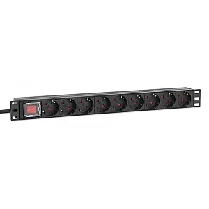 Intellinet 715133 PDU Rack 19″ 1U – 9 Ieșiri AC CEE 7/3, Comutator On/Off Intellinet 715133 PDU Rack 19″ 1U – 9 Ieșiri AC CEE 7/3, Comutator On/Off