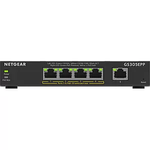 NETGEAR GS305EPP 5-Port Gigabit Ethernet High-Power PoE+ Switch