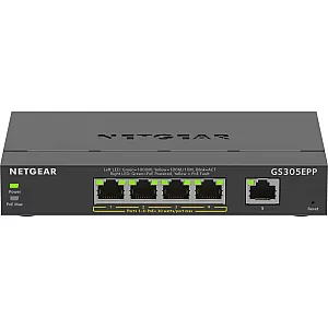 NETGEAR GS305EPP 5-Port Gigabit Ethernet High-Power PoE+ Switch