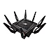 ASUS Rapture GT-AX11000 router wireless Gigabit Ethernet Tri-band (2.4 GHz / 5 GHz / 5 GHz) Negru