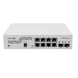 Smart Switch, 8 x Gigabit, 2 x SFP+ 10Gbps - Mikrotik CSS610-8G-2S+IN
