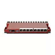 Router 8 porturi Gigabit, 1 port PoE IN, 1 port PoE Out, SFP 2.5G, NAND, USB, 1U - MikroTik L009UiGS-RM
