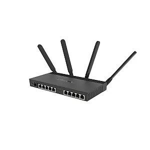 Router 10 x Gigabit, 1 x SFP+ 10Gbps,PoE IN/OUT, RouterOS L5, Wi-Fi - Mikrotik RB4011iGS+5HacQ2HnD-IN