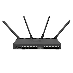 Router 10 x Gigabit, 1 x SFP+ 10Gbps,PoE IN/OUT, RouterOS L5, Wi-Fi - Mikrotik RB4011iGS+5HacQ2HnD-IN