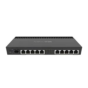 Router 10 x Gigabit, 1 x SFP+ 10Gbps, 1 x PoE, RouterOS L5, 1U - Mikrotik RB4011iGS+RM
