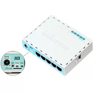 Router hEX, 5 x Gigabit, RouterOS L4 - Mikrotik RB750Gr3