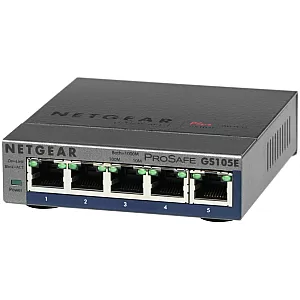 NETGEAR GS105E-200PES switch-uri Gestionate L2/L3 Gigabit Ethernet (10/100/1000) Gri