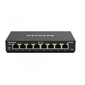 NETGEAR GS308E Gestionate Gigabit Ethernet (10/100/1000) Negru
