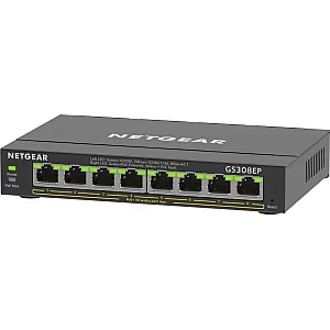 NETGEAR 8-Port Gigabit Ethernet PoE+ Plus Switch (GS308EP) Gestionate L2/L3 Gigabit Ethernet (10/100/1000) Power over Ethernet (PoE) Suport Negru