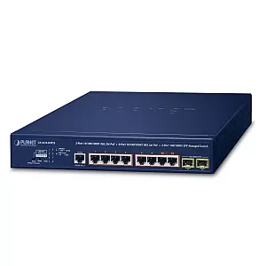 PLANET GS-4210-8HP2S Switch Gestionat L2/L4 Gigabit 8×10/100/1000 + 2×SFP PoE