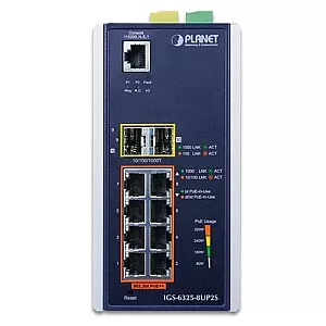 PLANET IGS-6325-8UP2S switch-uri Gestionate L3 Gigabit Ethernet (10/100/1000) Power over Ethernet (PoE) Suport Aluminiu, Negru