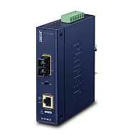 PLANET IP30 Industrial 10/100/1000BA convertoare media pentru rețea 1000 Mbit/s Albastru