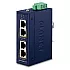 PLANET Industrial 2-port 10/100/1000T Gigabit Ethernet (10/100/1000) Power over Ethernet (PoE) Suport Albastru