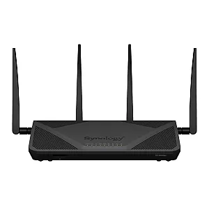Synology RT2600ac – Router wireless Gigabit dual-band (2.4/5 GHz), MU-MIMO, securitate avansată, Negru
