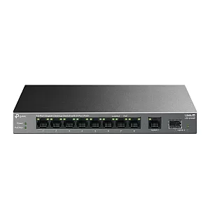 Switch LiteWave, 8 x RJ45 1G PoE, 1 x SFP 1G, 1 x RJ45 1G, Buget PoE 61W, Unmanaged - TP-Link LS1210GP