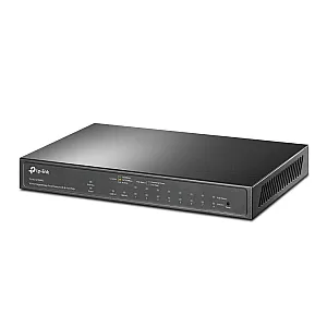 Switch 8 porturi PoE+ Gigabit, 1 x RJ45 Gigabit, 1 x Combo SFP/RJ45 Gigabit, Managed - TP-Link TL-SG1210MPE