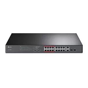 Switch 16 x RJ45 10/100 Mbps PoE, 2 x RJ45 1G, 2 x combo SFP 1G, Buget PoE 250W, Unmanaged - TP-Link TL-SL1218MP