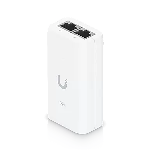 Ubiquiti U-PoE – Adaptor Power over Ethernet 15W, 48V DC, Gigabit, protecție ESD, compact