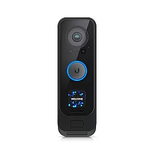 Ubiquiti UVC-G4-Doorbell-Pro – Sonerie video inteligentă UniFi Protect G4 Doorbell Pro, cameră duală AI, Negru