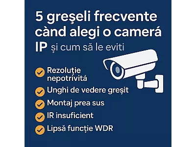 5 greșeli frecvente când alegi o cameră IP și cum să le eviți