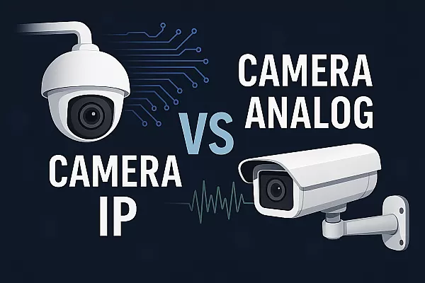 Camera IP vs Camera Analog – ghid actualizat 2025: diferente, avantaje si cum alegi corect
