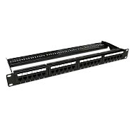 Patch Panel 1U, UTP cat6, 24 porturi RJ45 - ASYTECH Networking ASY-PP-UTP6-24