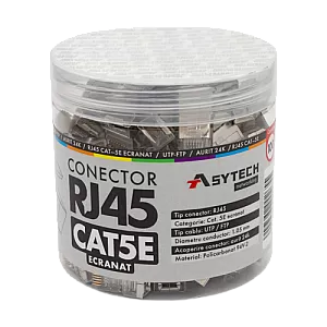 Mufa RJ-45 FTP Cat.5e, ecranata (100 buc) RJ45M-CAT5E-JAR Mufa RJ-45 FTP Cat.5e, ecranata (100 buc) RJ45M-CAT5E-JAR