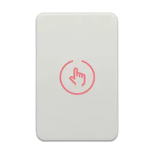 Buton de iesire Touch, plastic alb, montaj aparent, 12-24 Vcc, NO-NC-COM, LED, 86 x 55 mm CSB-86-P1