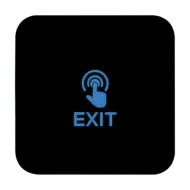 Buton de iesire Touch, plastic negru, montaj aparent, 12-24 Vcc, NO-NC-COM, LED, 86 x 86 mm CSB-86T-P2