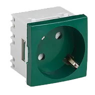 Priza modulara schuko cu impamantare, verde - DLX DLX-245-42 Priza modulara schuko cu impamantare, verde - DLX DLX-245-42