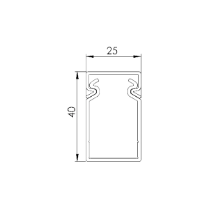 Canal cablu perforat 25x40 mm, cu capac, 2m - DLX PVCP-257-40 Canal cablu perforat 25x40 mm, cu capac, 2m - DLX PVCP-257-40