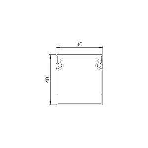Canal cablu perforat 40x40 mm, cu capac, 2m - DLX PVCP-407-40 Canal cablu perforat 40x40 mm, cu capac, 2m - DLX PVCP-407-40