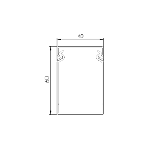 Canal cablu perforat 40x60 mm, cu capac, 2m - DLX PVCP-407-60