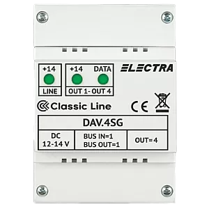 Doza derivatie video DAV.4SG Classic 4 iesiri - ELECTRA DAV.4SG