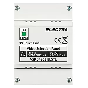 DOZA SELECTIE PANOURI VIDEO 4 INTRARI - conectori cu surub BUS IN/OUT 1/1, 4 iesiri - ELECTRA VSP.04SC3.ELGTL
