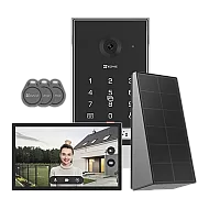 Kit video-interfon, Monitor tactil 7 inch, camera 2K, IR 5m, SDcard, Wi-Fi5, Panou Solar - EZVIZ CS-EP7-3MP-SP